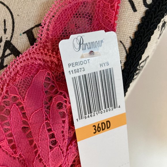 NWT 36DD Felina Paramour Heather Pink Lace Unlined Full Coverage Underwire Bra - Picture 5 of 11